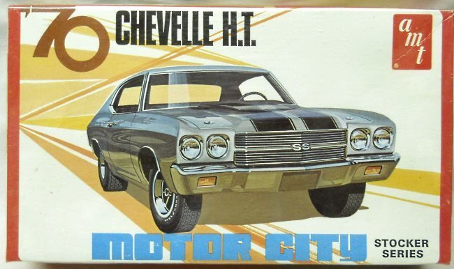 AMT 1/25 1970 Chevrolet Chevelle 2 Door Hardtop Motor City Stocker Series, X852-100 plastic model kit